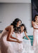 Elegant Pink Mermaid Spaghetti Straps Maxi Long Wedding Guest Bridesmaid Dresses,WG1719