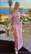 Elegant Pink Mermaid Off Shoulder Maxi Long Party Prom Dresses,Evening Gowns,13563