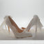 Women's Wedding Shoes Decorative Heel Wedding Heels Bridal Shoes With Beading