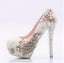 Women's Wedding Shoes Decorative Heel Wedding Heels Bridal Shoes With Beading