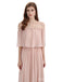 Light Blush Pink Chiffon Cheap Long Bridesmaid Dresses Online, WG293