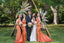 Mismatched Burnt Orange Mermaid Maxi Long Wedding Guest Bridesmaid Dresses,WG1734