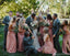 Simple A-line Halter Side Slit Maxi Long Wedding Guest Bridesmaid Dresses,WG1732