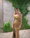 Sexy Gold Mermaid Off Shoulder Maxi Long Party Prom Dresses Ideas,Evening Gowns,13636