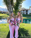 Simple Pink Sheath Spaghetti Straps Maxi Long Bridesmaid Dresses For Wedding Party,WG1845