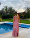 Sexy Pink With Slit Maxi Long Party Prom Dresses To Impress,Evening Gowns,13556