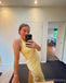 Pretty Yellow Mermaid Long Party Prom Dresses Ideas,Evening Gowns,13830