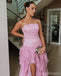 Sexy Pink A-line Strapless Long Party Prom Dresses Ideas,Evening Gowns,13738