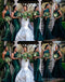 Sexy Green Mermaid One Shoulder Maxi Long Wedding Guest Bridesmaid Dresses,WG1752
