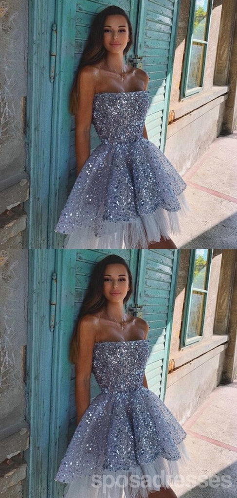 Sparkly A-line Mini Short Prom Homecoming Dresses,Party Dress,CM1017