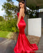 Sexy Red Mermaid Sweetheart Maxi Long Party Prom Dresses,Evening Dress,13410