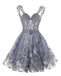 Cute Grey A-line Sweetheart Mini Short Prom Homecoming Dresses,Party Dress,CM1003