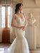 Sexy Mermaid V-neck Maxi Long Handmade Lace Wedding Dresses For Bride,WD816