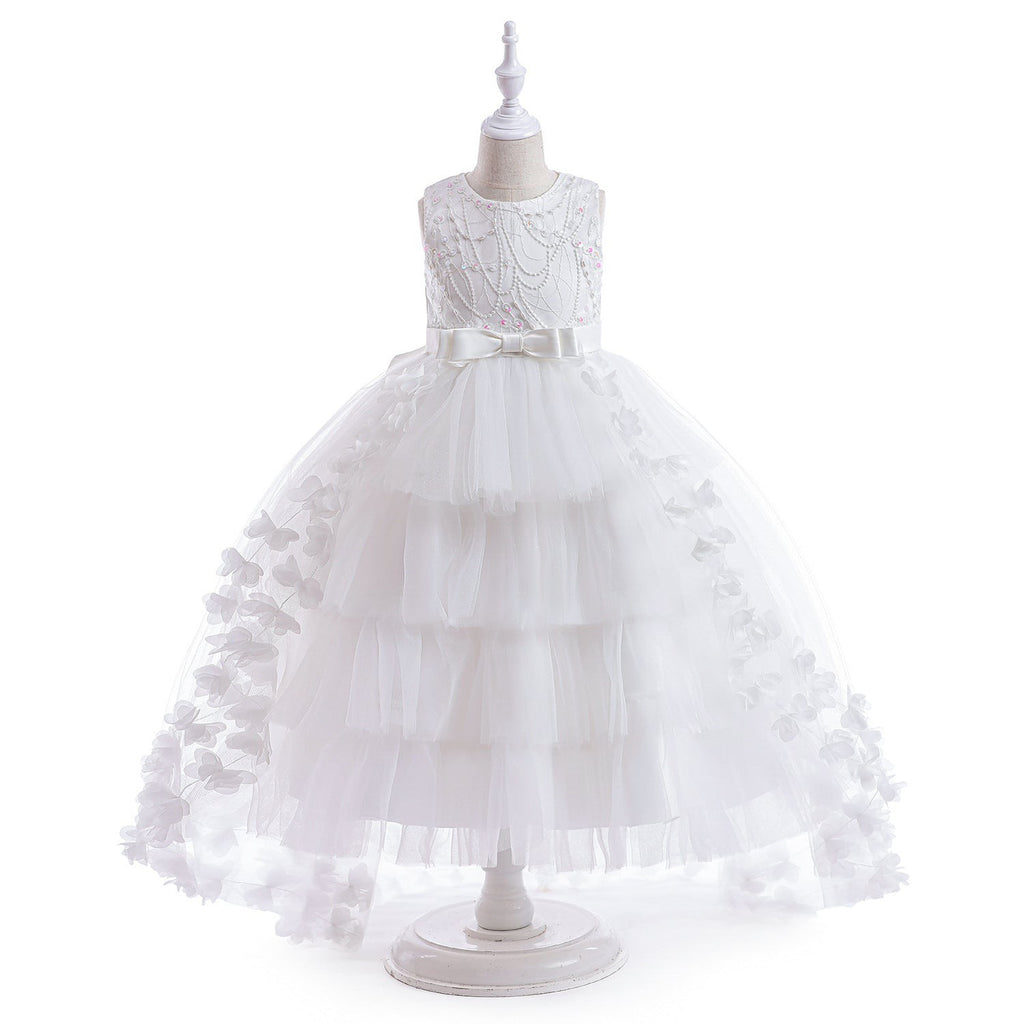 Sweet A-line Long Flower Girl Dresses, Cute Flower Girl Dress, FG0196