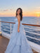 Light Blue Sparkly Tulle Tiered Ruffle Spaghetti Strap Long Prom Dress PD26065