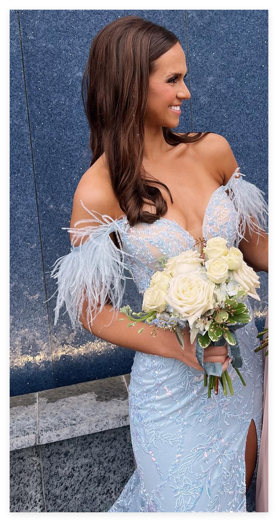 Gorgeous Blue Mermaid Off Shoulder Long Party Prom Dresses Ideas,Evening Gowns,13697