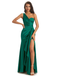 Mismatched Emerald Green Mermaid Maxi Long Bridesmaid Dresses,Party Dress, WG1887