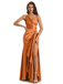 Mismatched Burnt Orange Mermaid Maxi Long Bridesmaid Dresses,Party Dress, WG1882