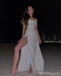 Sparkly Sheath Off Shoulder Side Slit Maxi Long Party Prom Dresses Online,13338