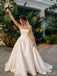 Square Neck Strappy Ball Gown Wedding Dress WD26037