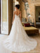 Floral Lace V-Neck A-Line Wedding Dress WD26043