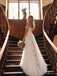 Ivory Lace Strapless Corset High Slit Tulle A Line Long Wedding Dress WD26048