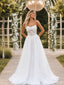 Ivory 3D Floral Applique Strapless Corset Tulle A Line Long Wedding Dress WD26050