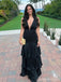 Sexy Black Sheath V-neck Long Party Prom Dresses Ideas,Evening Gowns,13748