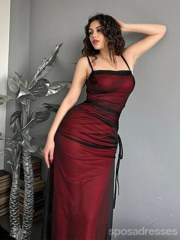 Sexy Black Red Sheath Maxi Long Party Prom Dresses,Evening Dress,13540