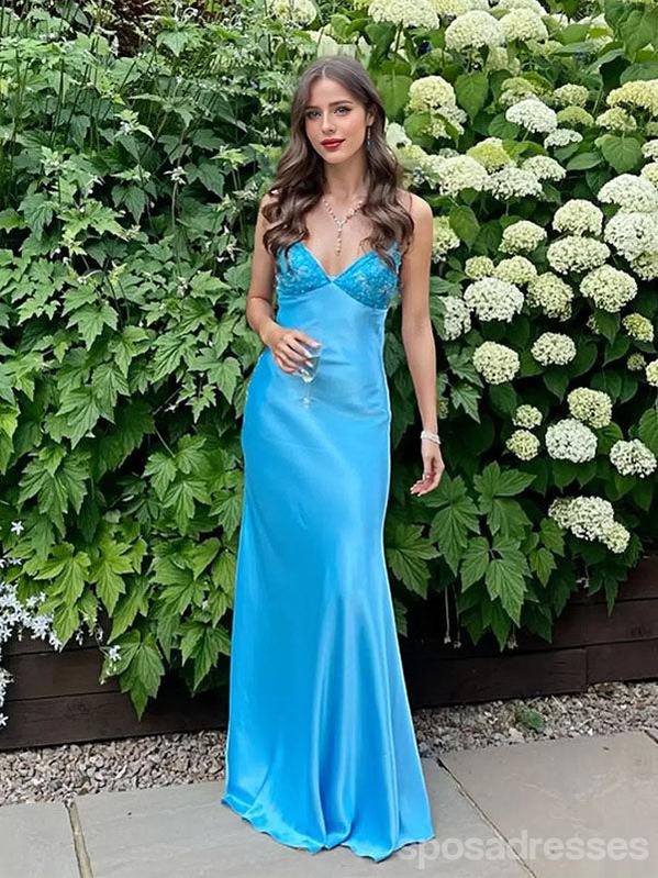 Elegant Blue V-neck Long Party Prom Dresses Ideas,Evening Gowns,13707 SposaDresses Elegant Blue V-neck Long Party Prom Dresses Ideas,Evening Gowns,13707 SposaDresses