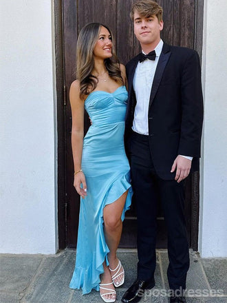 Pretty Blue Mermaid Sweetheart Maxi Long Party Prom Dresses,Evening Gowns,13574