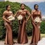 Mismatched Chocolate Mermaid Maxi Long Bridesmaid Dresses For Wedding,WG1784