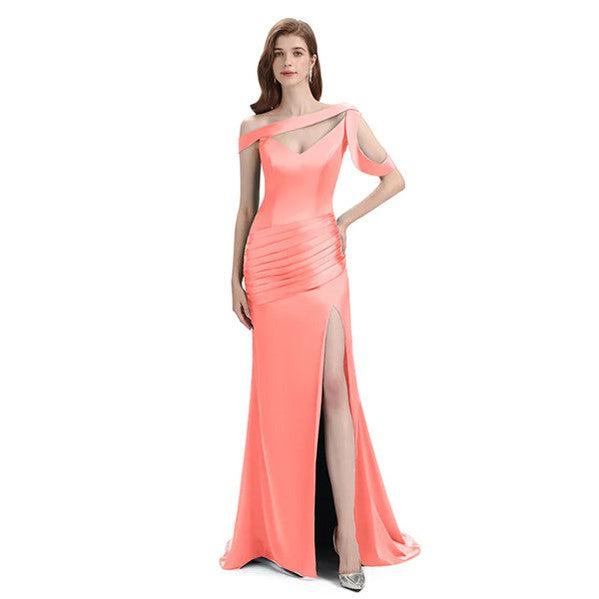 Mismatched Coral Mermaid Cheap Bridesmaid Dresses Online, WG1082