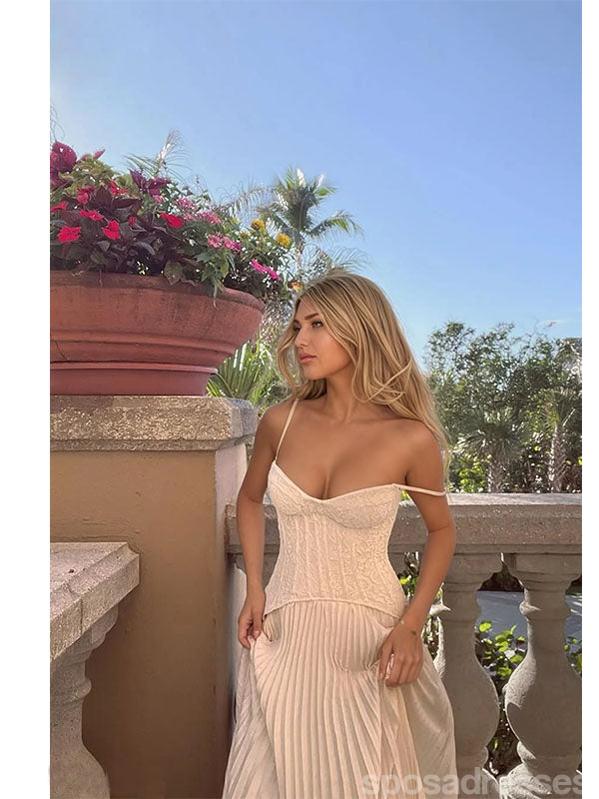 Sexy A-line Spaghetti Straps Long Party Prom Dresses To Impress,Evening Gowns,13923