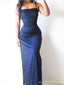 Sexy Mermaid Blue Spaghetti Straps Maxi Long Party Prom Dresses Online,13339