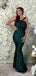 Sexy Green Mermaid Cheap Maxi Long Bridesmaid Dresses Online,WG1710