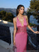 Sexy Dusty Rose Mermaid V-neck Maxi Long Party Prom Dresses Ideas,Evening Gowns,13911