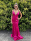 Sexy Mermaid Spaghetti Straps V-neck Maxi Long Party Prom Dresses,Evening Dress,13443