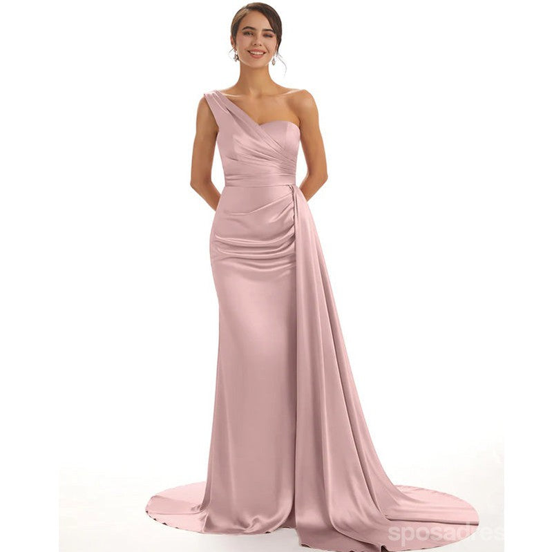 Sexy Mermaid One Shoulder Vintage Mauve Cheap Bridesmaid Dresses Gown Online,WG1130