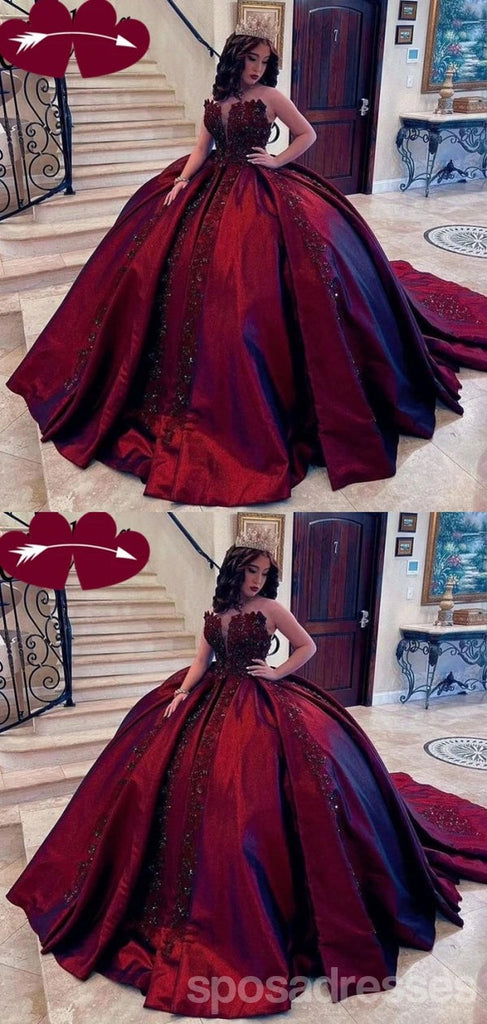 Gorgeous Red A-line Maxi Long Party Prom Dresses Ideas,Evening Gowns,13762