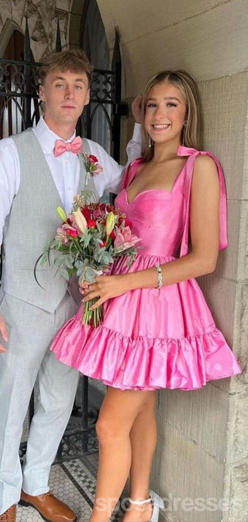 Cute Pink A-line Mini Short Prom Homecoming Dresses,Party Dress,CM1016