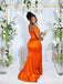 Mismatched Burnt Orange Mermaid Maxi Long Bridesmaid Dresses For Wedding,WG1794