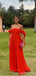 Simple Red A-line Spaghetti Straps Maxi Long Party Prom Dresses,Evening Dress,13514