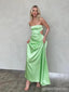 Sexy Green A-line Strapless Maxi Long Party Prom Dresses,Evening Dress,13424