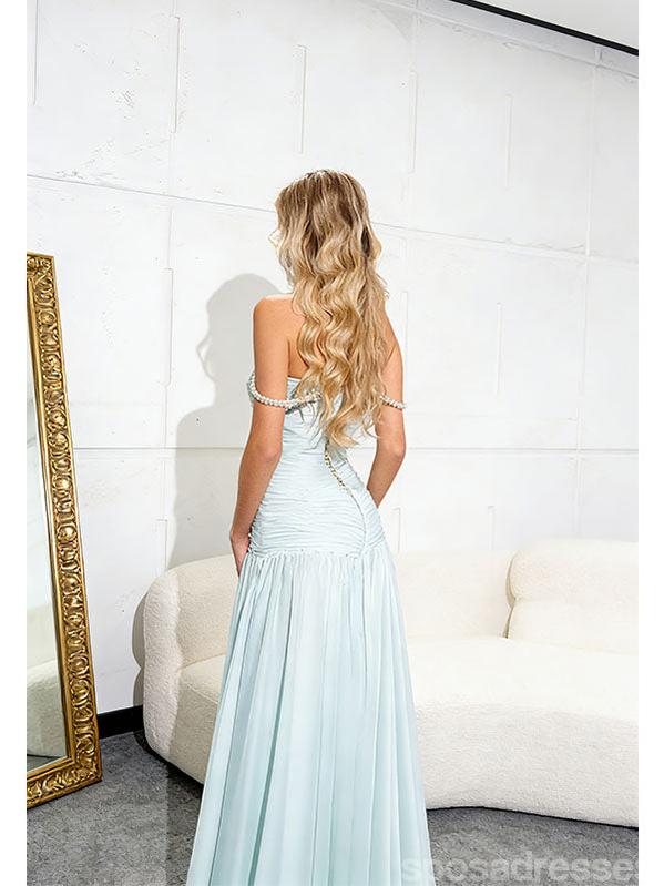 Sexy Blue Off Shoulder Long Party Prom Dresses To Impress,Evening Gowns,13921