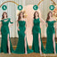 Mismatched Emerald Green Long Bridesmaid Dresses, Bridesmaids Dresses, WG733