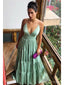 Sexy Green A-line Spaghetti Straps Long Party Prom Dresses Ideas,Evening Gowns,13771