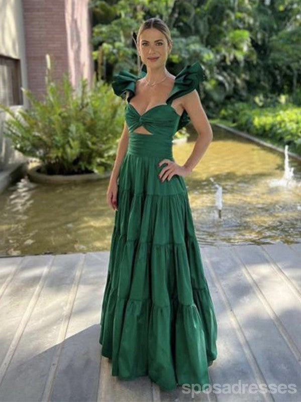 Sexy Green A-line Maxi Long Party Prom Dresses,Evening Gowns,13569