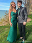 Sexy Green Mermaid V-neck Maxi Long Party Prom Dresses,Evening Dress,13547