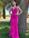 Sexy Hot Pink Mermaid Long Party Prom Dresses Ideas,Evening Gowns,13777